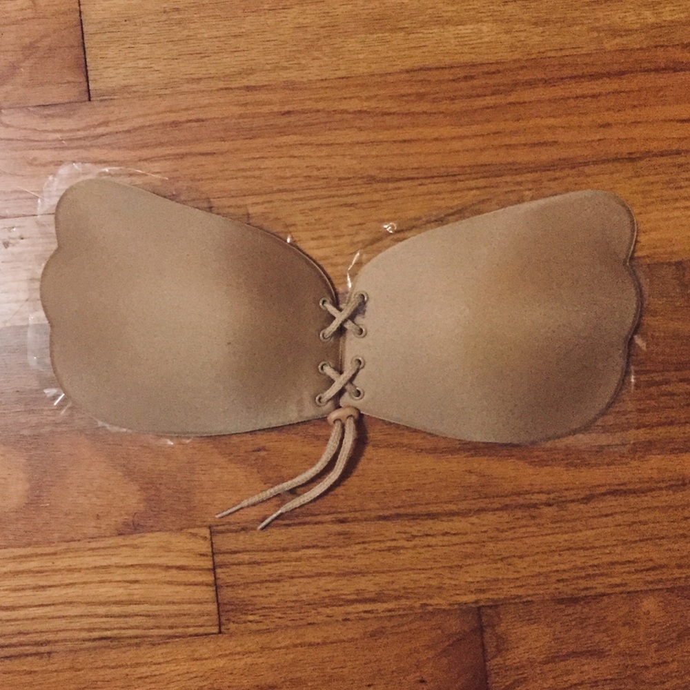 Adhesive backless, strapless bra